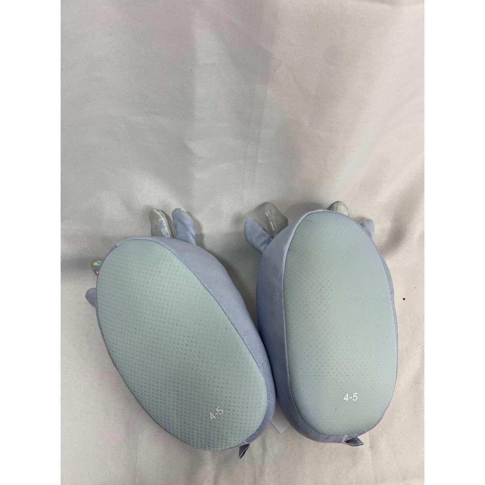 Squishmallows Blue Deer Plush Slippers Kids Size 4/5 Shimmer Antlers Snowflake - Picture 5 of 5